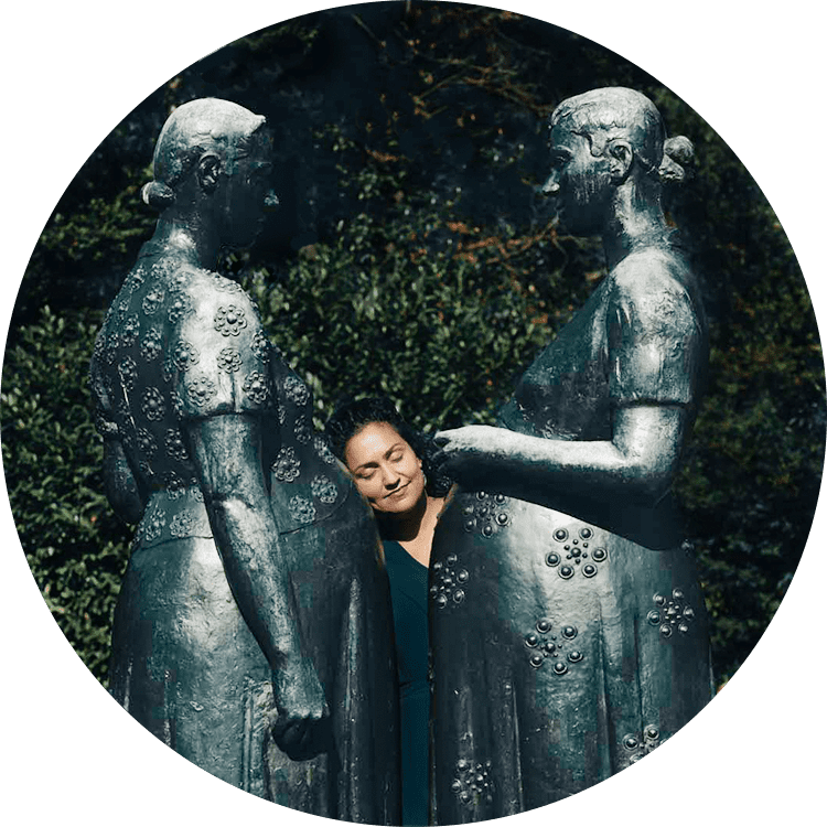 Binu Singh in het Middelheim museum